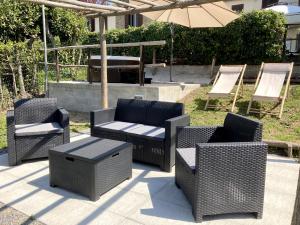 A seating area at il Podere La Casina
