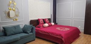Giường trong phòng chung tại Biệt thự 3 phòng ngủ Ivory resort Hòa Bình