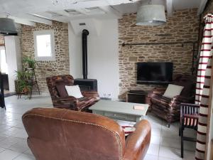 Χώρος καθιστικού στο Maison Terre & Mer