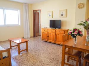 A television and/or entertainment centre at Apartamentos Cala Llonga