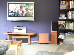 En tv och/eller ett underhållningssystem på Anakiwa Lodge