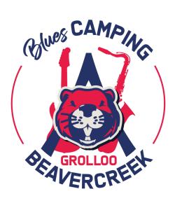 Et logo, certifikat, skilt eller en pris der bliver vist frem på Blues Camping BeaverCreek Grolloo