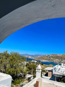 a view from the roof of a house at Orizon Tagoo Mykonos in Mikonos