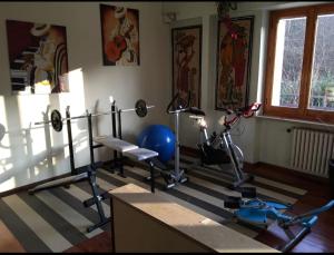 Spordikeskus ja/või sportimisvõimalused majutusasutuses Appartamento in villa sulle colline di Torino