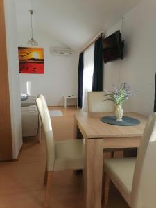 Televízia a/alebo spoločenská miestnosť v ubytovaní Apartments Kozjan