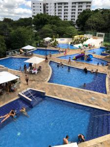 A view of the pool at Park Veredas do Rio Quente Flat 518 - Com acesso ao RIO - Parcelamos em até 3x or nearby