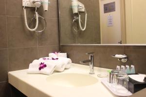 Koupelna v ubytování Hotel Maluri