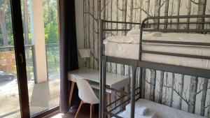 Posteľ alebo postele v izbe v ubytovaní Apartament nad jeziorem , ZEFIR