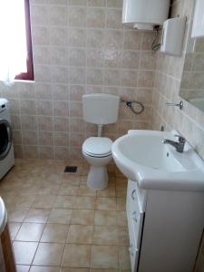 a bathroom with a toilet and a sink at Apartment Mihael - 4 persons in Vodnjan
