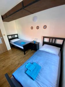 Postel nebo postele na pokoji v ubytování Ubytování u Dany