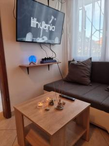 TV a/nebo společenská místnost v ubytování Apartmani Petra