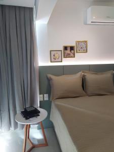 Χώρος καθιστικού στο LOFT Prédio frente MAR Garagem Piscina Academia Portaria 24 h