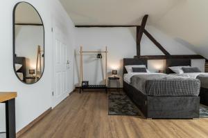Postel nebo postele na pokoji v ubytování DreamHouse7 rooms