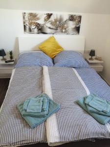 Postel nebo postele na pokoji v ubytování Ferienhaus Joschko
