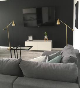 Posedenie v ubytovaní Apartament Miętowa Zebra