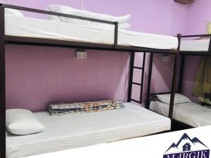 Rúm í herbergi á Margik Backpackers Hostel