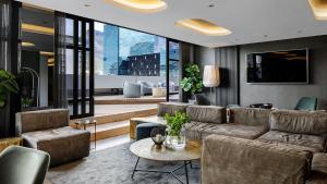 Posezení v ubytování The Onyx Apartment Hotel by NEWMARK