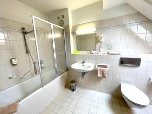Koupelna v ubytování Hotel Pesterwitzer Siegel