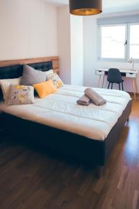 Säng eller sängar i ett rum på Apartamento Centro Castellón con Parking 1