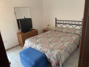 Posteľ alebo postele v izbe v ubytovaní PRECIOSA CASA CON PISCINA AL LADO DE LA PLAYA