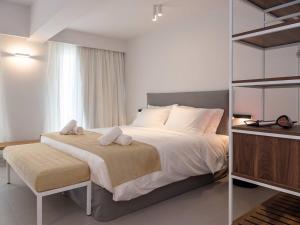Postel nebo postele na pokoji v ubytování Electra Luxury Apartment at the Heraklion Center