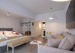 Postel nebo postele na pokoji v ubytování Electra Luxury Apartment at the Heraklion Center