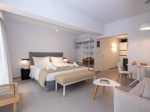 Postel nebo postele na pokoji v ubytování Electra Luxury Apartment at the Heraklion Center