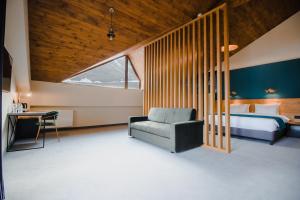 Llit o llits en una habitació de Suatis Resort Kazbegi