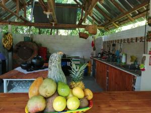 Dapur atau dapur kecil di Finca Ecoturistica LOS JAGUEYES