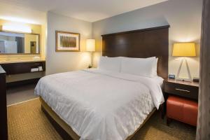 a hotel room with a bed and a desk at Sonesta ES Suites Orlando - Lake Buena Vista in Orlando