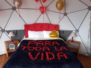 Ein Bett oder Betten in einem Zimmer der Unterkunft Glamping hermoso amanecer