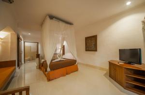 TV tai viihdekeskus majoituspaikassa Champlung Sari Hotel and Spa Ubud