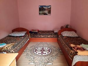 Posteľ alebo postele v izbe v ubytovaní Inn Sogdiana