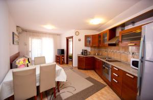 Kuchyň nebo kuchyňský kout v ubytování Apartment Elegija
