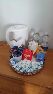a plate of toothbrushes and other items on a table at Tranquility in Sligo