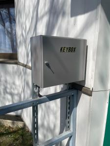 a television on the side of a building at SOVEA Hotel - Braunau in Braunau am Inn