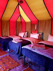 Un pat sau paturi într-o cameră la Bedouin Desert Camp
