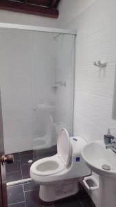Bilik mandi di AMPLIO APARTAMENTO AMOBLADO SECTOR LAURELES-ESTADIO Paris +6 gambar