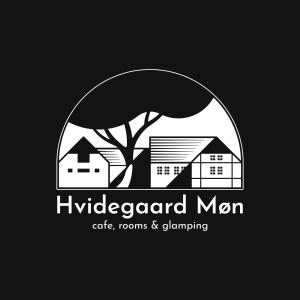 a logo of a house and a tree at Hvidegaard Møn in Stege