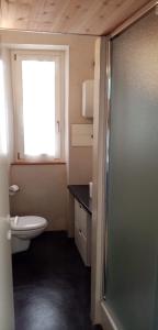 een badkamer met een toilet en een raam bij My Holidays - La Terrazza sul Lago in Gravedona