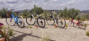 a group of bikes parked next to each other at New Leaf Cortijo Apartment ,Moclin in Moclín