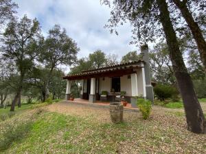 een klein huis in het midden van een veld bij Valle del Arroyo Casas Rurales - B&B - Solo adultos in Cortelazor