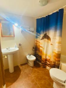 Koupelna v ubytování casa rural corral del Toro