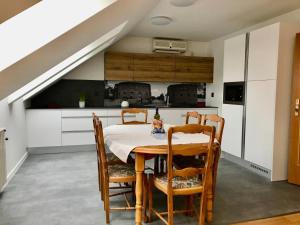 Kuchyň nebo kuchyňský kout v ubytování Apartmány Strážnice