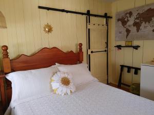 Postel nebo postele na pokoji v ubytování Refuge du Poète
