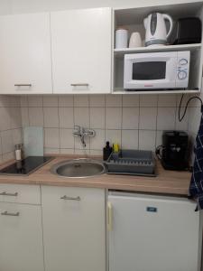 Kuchyňa alebo kuchynka v ubytovaní Helena apartman