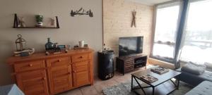 TV a/nebo společenská místnost v ubytování Appartement 2 chambres avec vue au pied des pistes