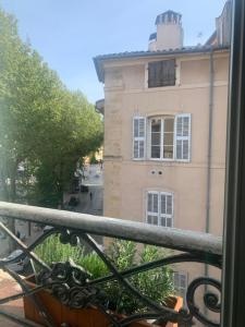 a view from a window of a building at Le Petit Marius in Aix-en-Provence