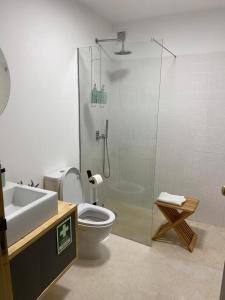 Et badeværelse på Cativo Flat - Lovely 2 Bedroom Duplex in Porto