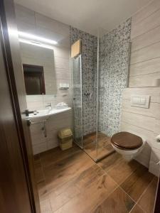 Koupelna v ubytování Hotel Gabreta